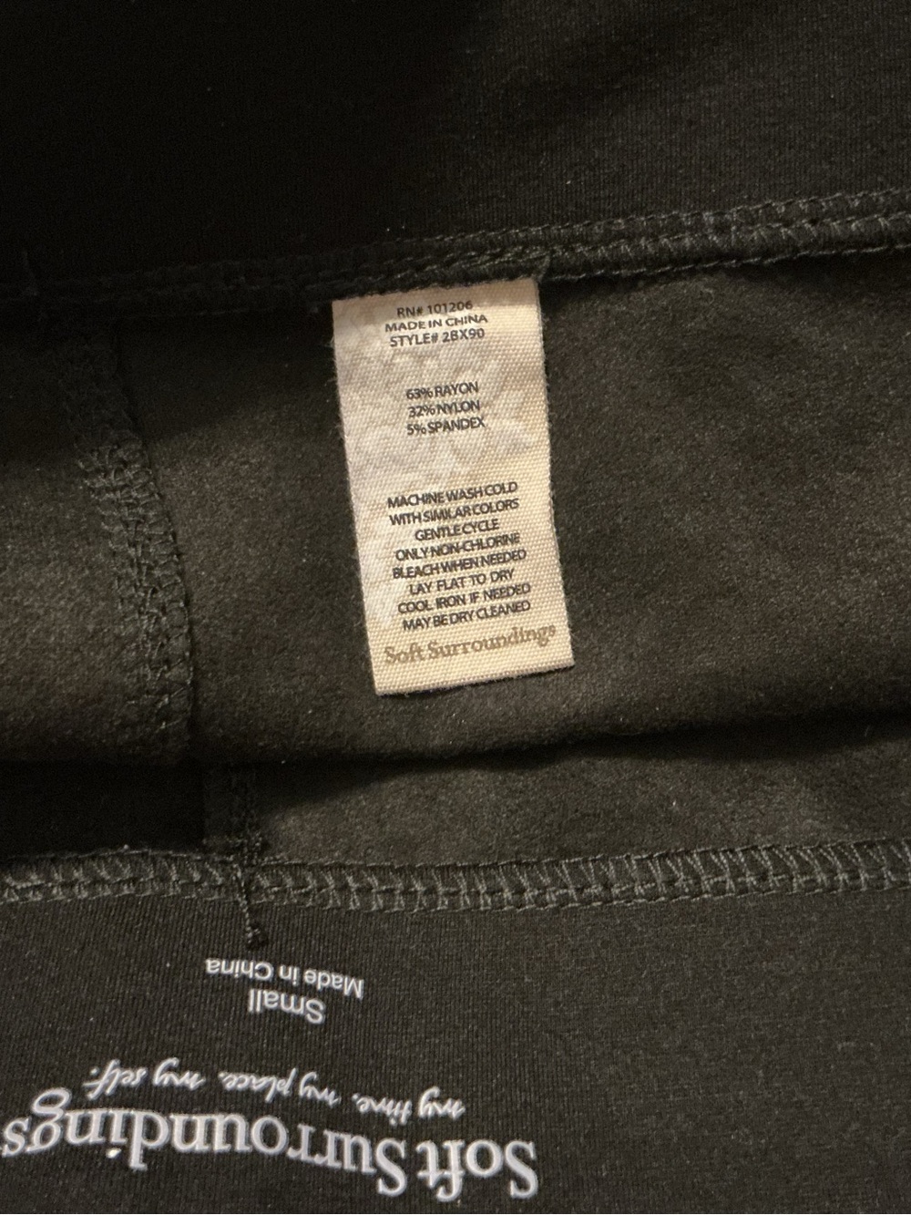 SOFT SURROUNDINGS black metallic legging pants S 6 8 - Picture 5 of 5